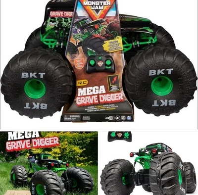 MONSTER JAM RC MEGA GRAVE DIGGER 1:6 All-Terrain RC Monster Truck *OVER 2ft *NEW - Image 1 of 4