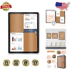 Durable Lockable Notice Board with Shatter-Resistant Acrylic & Aluminum Frame - Picture 1 of 9