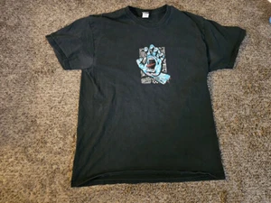 Official Santa Cruz Screaming Hand Short Sleeve Black Blue Skate T-Shirt L. USED - Bild 1 von 6