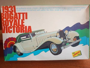Vintage 1973 LINDBERG 1931 BUGATTI ROYALE VICTORIA 1/24 SCALE CAR MODEL KIT NEW - Picture 1 of 3