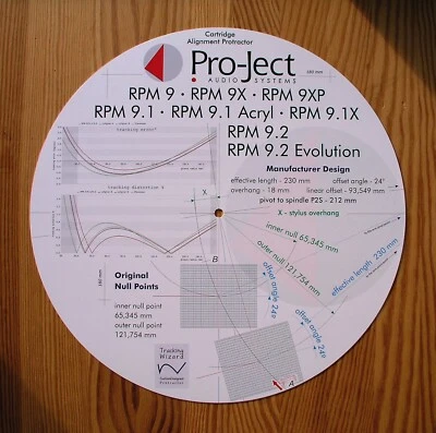 Cartridge Alignment Winkelmesser für Pro-Ject RPM 9 Line Plattenspieler - Bild 1 von 4