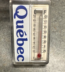 Vintage Keyring QUEBEC FLAG Keychain THERMOMETER Ancien Porte-Clés FLEURS DE LYS - Picture 1 of 4