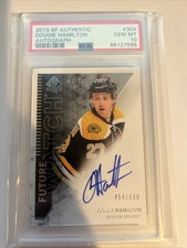 2013-14 SP Authentic Dougie Hamilton Future Watch Rookie Auto /999 #304 PSA 10