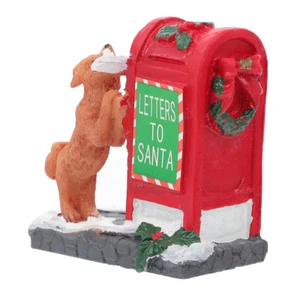 1PZ Decorazione Cassetta Postale Natalizia Ornamento Metallo Rosso Lettere Babbo Natale Mail Post Box - Foto 1 di 11