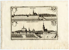 Rare Antique Print-HOORN-ENKHUIZEN-Coronelli-1706