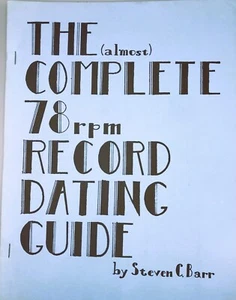 The Almost Complete 78rpm Record Rating Guide Steven C Barr 1979 Book - Picture 1 of 3