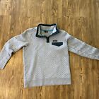 Patagonia Organic Cotton Quilt Snap-Up Oatmeal Tan Pullover Sweater Women's M