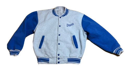 VTG 90’s Kansas City Royals Mens Button Up Sweatshirt Jacket Size Medium Cover