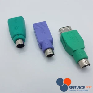 Adattatore Connettore da PS/2 MASCHIO A USB MASCHIO / FEMMINA MOUSE TASTIERA ⭐ - Foto 1 di 5