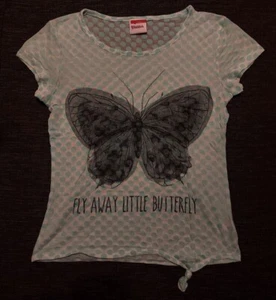 Ernstings Family Yigga, T-Shirt mit Schmetterling, schwarz/grün, Größe 158/164 - Bild 1 von 3