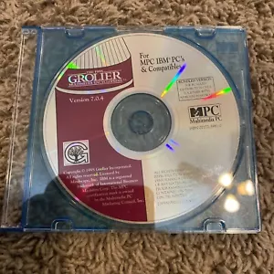 THE 1995 GROLIER MULTIMEDIA ENCYCLOPEDIA PC CD-ROM, IBM PC VERSION 7.0.4 - Picture 1 of 2