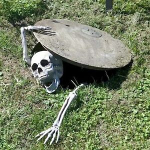 Halloween Fake Skull Skeleton Human Hand for Home Garden Outdoor House Props