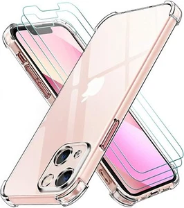 FUNDA PARA APPLE IPHONE 13 6.1" TPU SILICONA ANTIGOLPES REFORZADA + CRISTAL - Imagen 1 de 12