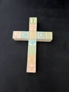 Jesus Loves Me I Love Jesus Wall Cross - Imagen 1 de 2