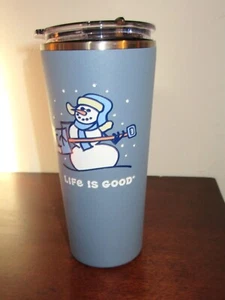 NUEVO CON ETIQUETAS VASO LIFE IS GOOD 25 OZ ACERO INOXIDABLE "JAMMIN MUÑECO DE NIEVE"... GRAN REGALO - Imagen 1 de 5