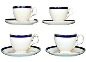 NORITAKE Fine China Stardust Platinum Teetasse & Untertasse 4er Set Neu - Bild 1 von 5