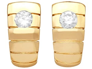 Vintage Diamond Earrings in 18ct Yellow Gold - Picture 1 of 9
