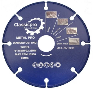 Classicapro 115 mm 4,5" ULTRASCHNELLE METALLSCHNITTE KLINGENSCHEIBEN FÜR WINKELSCHLEIFER UK - Bild 1 von 3