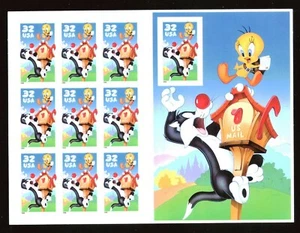 US - Sheet of 10 - Sc# 3204 - Sylvester & Tweety - MNH - Picture 1 of 1