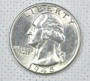 1945 SILVER WASHINGTON QUARTER - Imagen 1 de 2