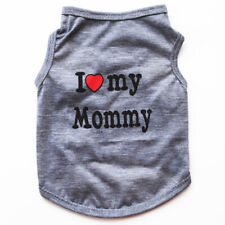 Spring Summer Dogs Cats Vest I Love Daddy & Mommy Vest Apparel Puppy Clothes