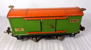 Lionel Lines Prewar Box Freight Car #805 Green/Orange VG! - Picture 1 of 6