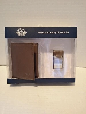 Men's Dockers® RFID-Blocking Bifold Passcase Wallet and Money Clip Gift Set~New! - Image 1 of 4