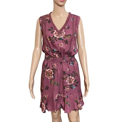 American Rag Purple Floral Rayon Dress Size Small - Image 1 of 3