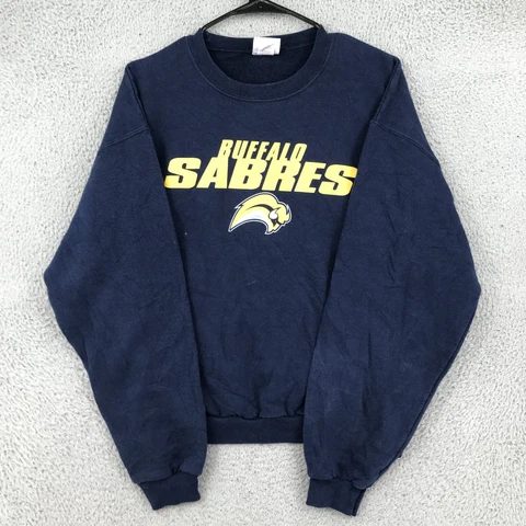NHL Sweater Adult Medium Blue Buffalo Sabres Pullover Sweatshirt 22680 Cover