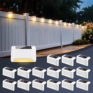 Solar Fence Lights Outdoor 16Pack Solar Step Light Waterproof for Outdoor Stairs - Picture 1 of 10