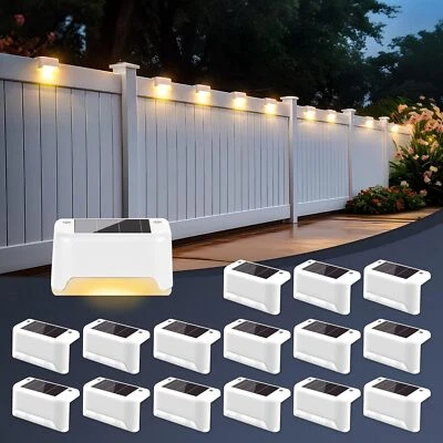 Solar Fence Lights Outdoor 16Pack Solar Step Light Waterproof for Outdoor Stairs - Image 1 of 4