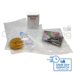 200 x CLEAR 10x12" POLYTHENE PLASTIC FOOD GRADE BAGS 10" x 12" 100 GAUGE *FAST* - Picture 1 of 6