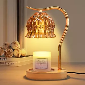 Candle Warmer Lamp Timer Vintage Flower Dimmable Electric 2 Bulbs for Scented - Picture 1 of 6
