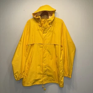 Abrigo de lluvia amarillo LANDS END chaqueta climática unisex pequeño 34-36 vintage usado en excelente estado - Imagen 1 de 8