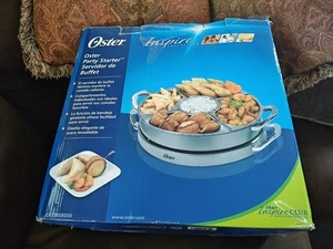 Oster Buffet Server Party Starter Multiple Compartments Lazy Susan Turntable - Picture 1 of 12
