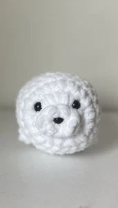 Handmade Crochet Baby Seal - White - Picture 1 of 4