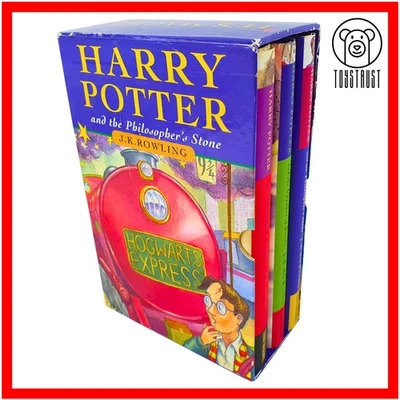Harry Potter Trilogy Book Set 1-3 Hardback Edition Ted Smart 2nd 3rd Print 1999 - Image 1 of 4