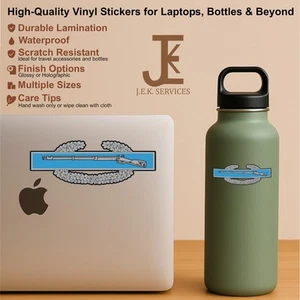 2-Pack Army Combat Infantryman Badge Sticker - Waterproof Printed Decal - CIB - Picture 1 of 3