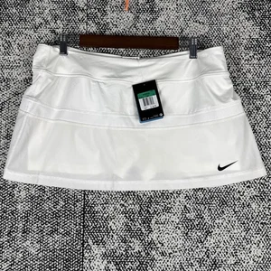 Nike Dri Fit Tennis Skort Womens XL Short White Athletic Sports Lightweight NEW - Picture 1 of 9