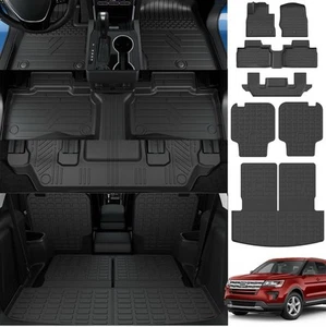 Floor Mats Compatible with 2020-2025 Ford Explorer 6 Seat Full Set - Foto 1 di 6