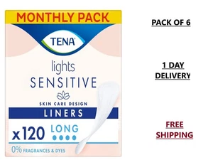 TENA Lights Long Liner, 120 Incontinence Liners for Women with Sensitive Skin... - Picture 1 of 5