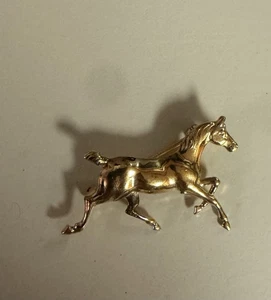 Spilla spilla galoppo cavallo corsa trotto argento sterling firmata Beau vintage - Foto 1 di 7