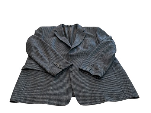 Giacca tuta uomo vintage Burberrys pied de poule grigio multicolore blazer lana 48L