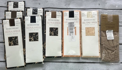 9 Pairs Berkshire Ultra Sheer Knee High Stockings Off Black Utopia City Beige - Image 1 of 4