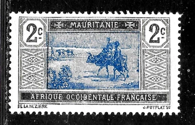 HICK GIRL-OLD MINT  FRENCH-MAURITANIA SC#19   CROSSING  DESERT       X6272 - Image 1 of 2