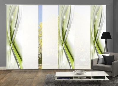 6er-Set Flächenvorhänge MALALAI blickdicht/halbtransparent,Höhe 245 cm,apfel WFI - Bild 1 von 4