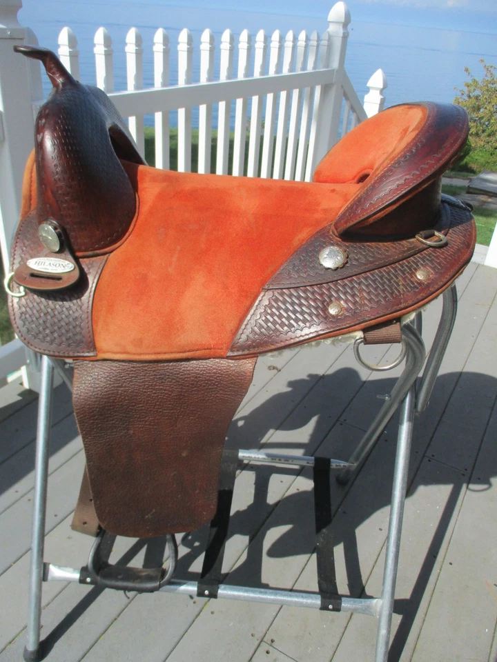 17'' HILASON TREELESS  WESTERN  SADDLE - Image 1 of 4