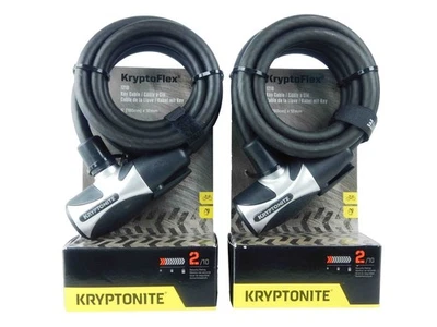 Kryptonite KryptoFlex 1218 6 ft Key Cable w/ FlexFrame-C bracket 2-Pack - Image 1 of 4