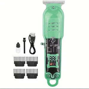 Tondeuse Électrique Rechargeable Cheveux Barbe Corps Vert - Foto 1 di 7