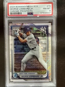 Bowman Chrome George Lombard Jr Prospects Mojo 1st Bowman 2024 - PSA 8 - Imagen 1 de 2